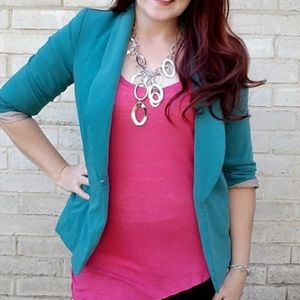Turquoise Love Culture Blazer